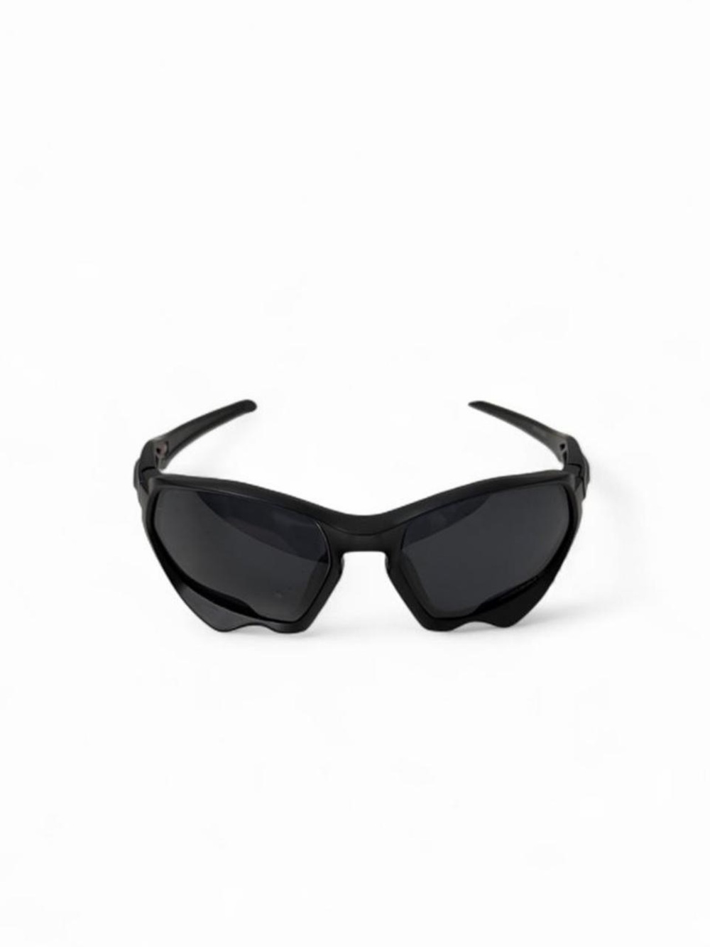 Futuristic Black Wraparound Sunglasses Oakley Style